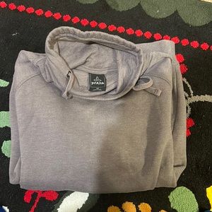 Size Medium Gray Prana Cowl Neck sweatshirt.
